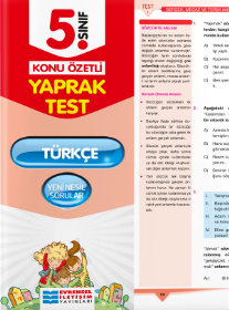 5.Sınıf Türkçe Konu Özetli Yaprak Test