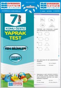 7.Sınıf Fen Bilimleri Konu Özetli Yaprak Test
